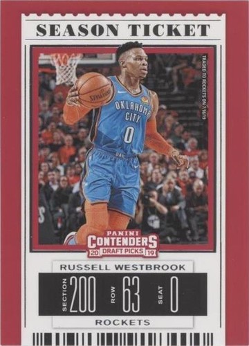 2019-20 Panini Contenders Draft Picks - Russell Westbrook #45