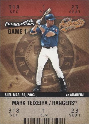 2003 Fleer Authentix - Mark Teixeira #102