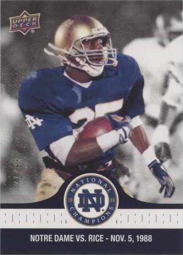 2017 Upper Deck Notre Dame 1988 Championship Rocket Ismail #72