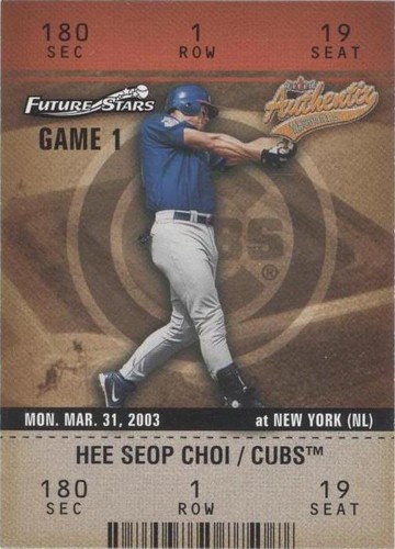 2003 Fleer Authentix - Hee Seop Choi #105