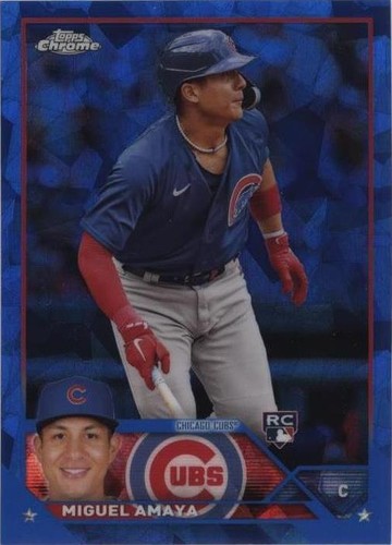 MIGUEL AMAYA 2020 BOWMAN CHROME SAPPHIRE CARD BD-80 CUBS