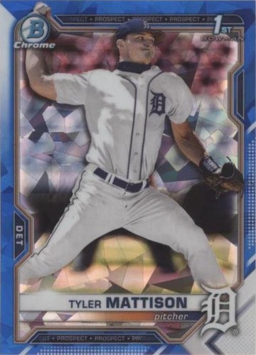 2021 Bowman Chrome Draft Sapphire Edition - Tyler Mattison #BDC-58
