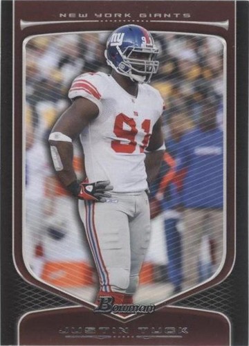 2009 Bowman Draft Picks Justin Tuck #110