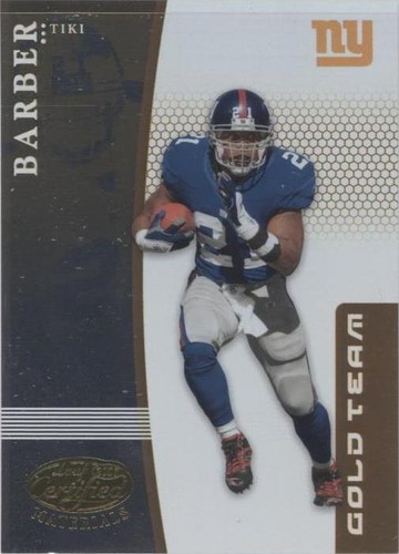 2007 Leaf Certified Materials Tiki Barber #GT-4
