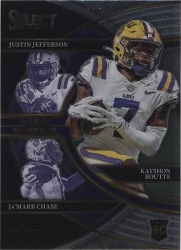 2023 Panini Select Draft Picks Ja'Marr Chase Justin Jefferson Kayshon Boutte #SC-LS