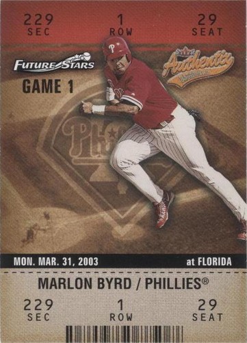 2003 Fleer Authentix - Marlon Byrd #107