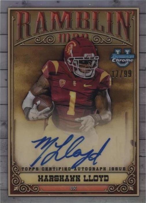 2023 Bowman University Chrome Marshawn Lloyd #RMA-ML