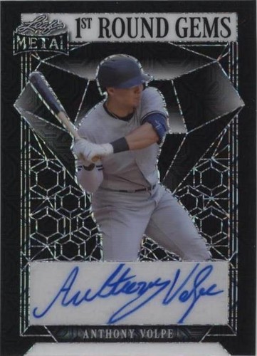 1枚限定！Anthony Volpe Auto 2022 Leaf l 2022 LEAF METAL ANTHONY VOLPE 1/1 TOP 100 PINK AUTO YANKEES