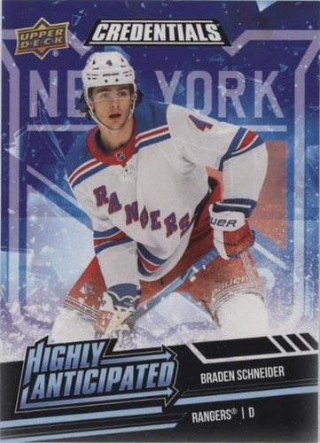 2022-23 Upper Deck Credentials - Braden Schneider #HA-22