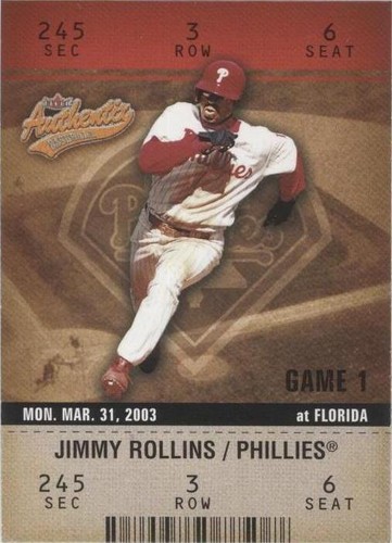 2003 Fleer Authentix - Jimmy Rollins #92