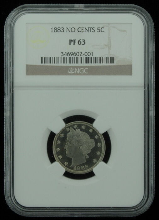 1883 US Mint No Cents 5 Five Cent Liberty Nickel