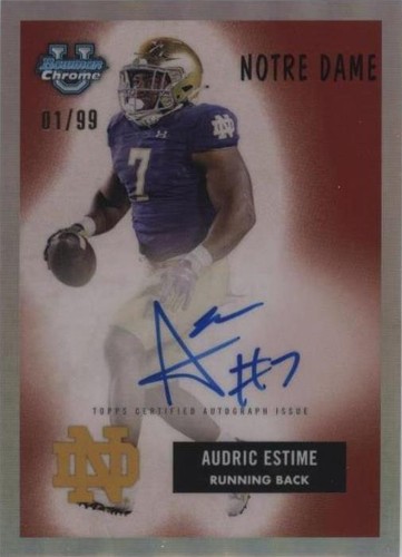 2023 Bowman University Chrome Audric Estime #55B-AE