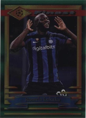 Romelo Lukaku 2022-23 Topps Chrome UEFA Green X-Fractor
