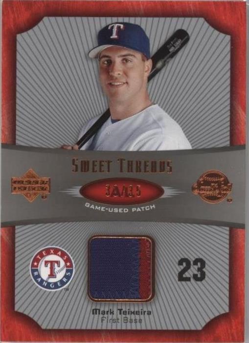 2005 Upper Deck Sweet Spot Sweet Threads Patch STMT Mark Teixeira