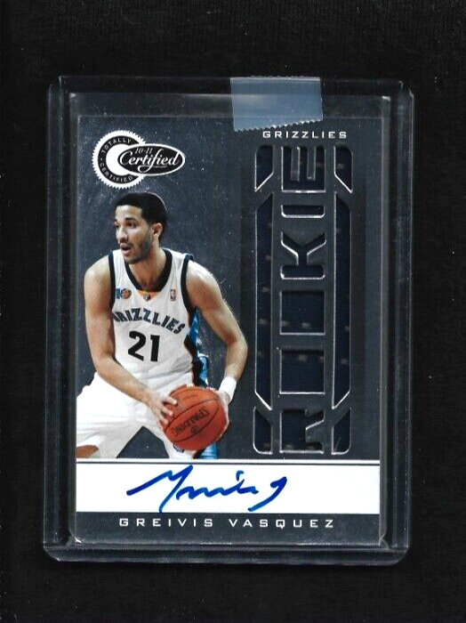 Greivis Vasquez 2010-11 Totally Certified Jersey ON-CARD Auto Rookie RC #/599. rookie card picture