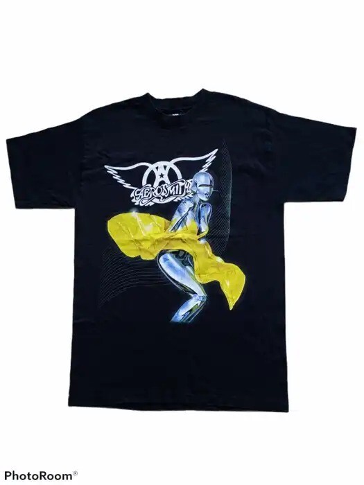 【00s】 AEROSMITH SORAYAMA vintage Tshirt Vintage Aerosmith Hajime Sorayama World Tour Just Push Play