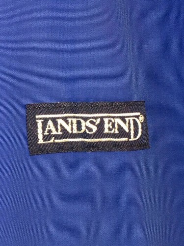 Lands End Youth Large 14-16 Full Zip Fleece Lined Jacket Nylon Shell Blue EUC