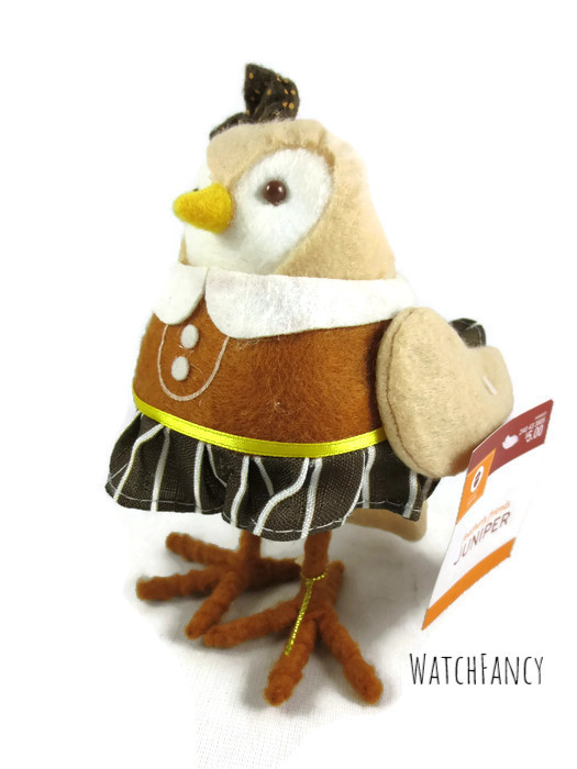 2018 Featherly Friends Juniper Fabric Bird Figurine Target Thanksgiving Decor