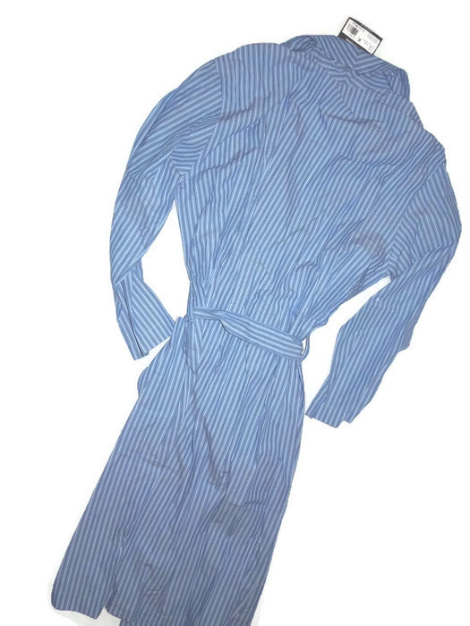 Polo Ralph Lauren mens wrap Blue striped Robe  Small / Medium