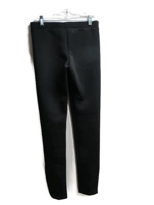 Three Eighty Two Leggings Medium Black Zippers Elastic Waist Made USA Versatile