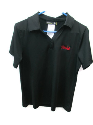 Coca-Cola Under Armour Ladies Black Polo Size Small- BRAND NEW