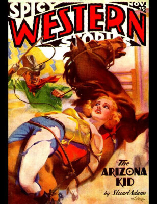 SPICY WESTERN STORIES 11x14 Magazine Cover Print NOVEMBER 1936 VERY SEXY