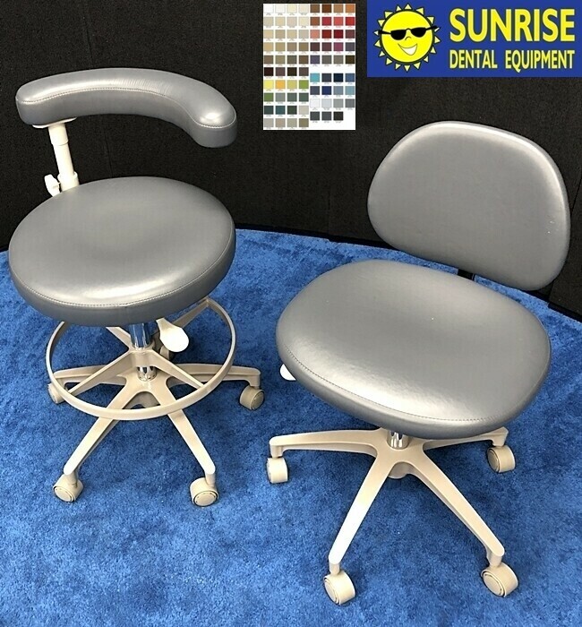 ADEC 1601 Doctor & 1622 Assistant Dental Stool Set Color of Choice