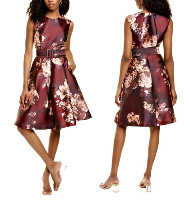 パーティードレス Flora Print Cotton Midi Dress Floral cotton midi shirt dress in multicoloured - Erdem
