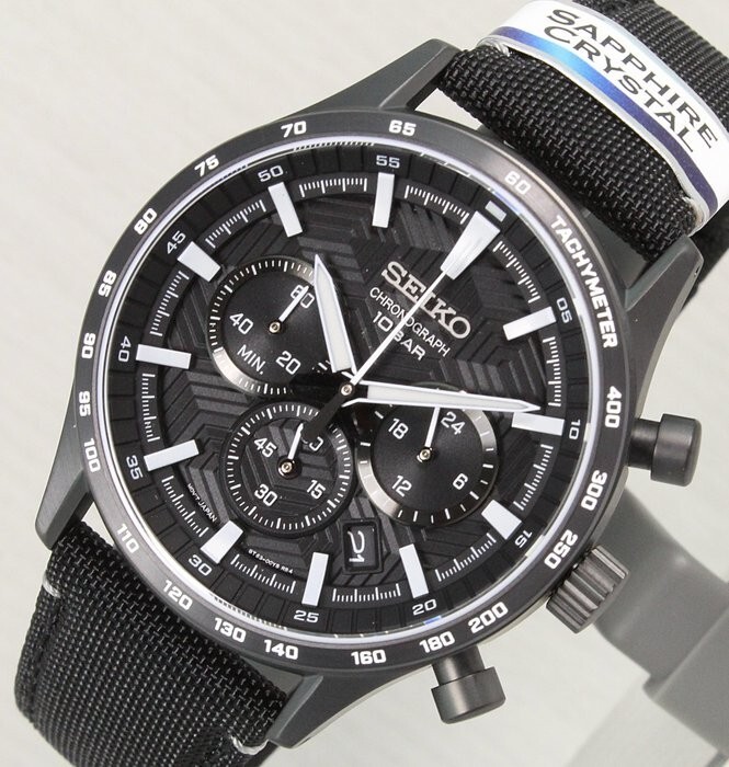 Pre-owned Seiko Conceptual Regular Ssb417p1 Chronograph Black Analog Quartz Men's Watch