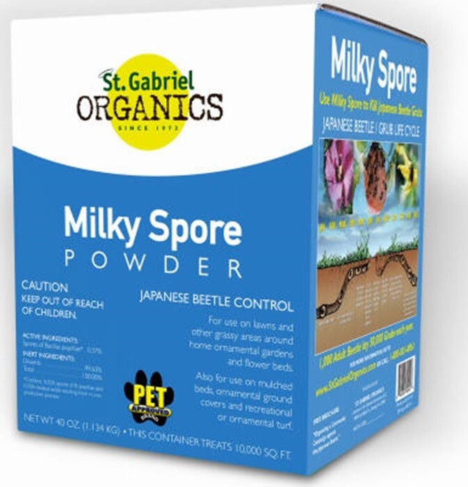 Milky Spore Powder 80040-6 40 oz 10,000 sf Organic Lawn Grub