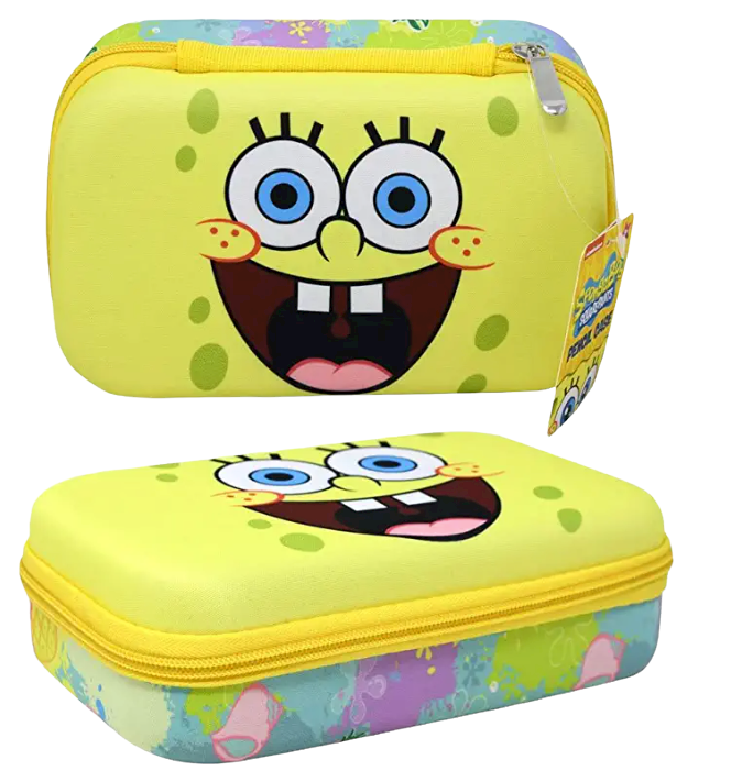SpongeBob SquarePants Molded Pencil Box Pencil Bag Zipper Cosmetic Pouch Pen Bag