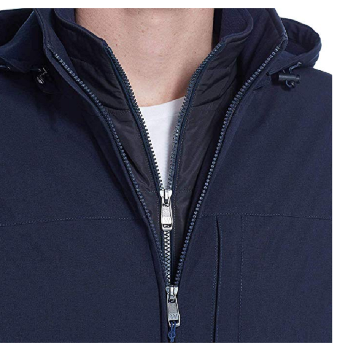Weatherproof Men's Ultra Tech Men's Jacket Fleece Bib Removable Hood