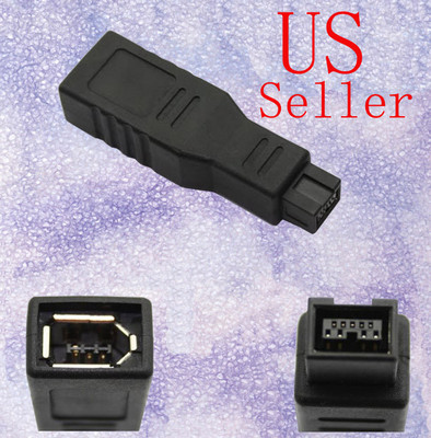 Firewire 800 to 400 Adapter Male 9 Pin to Female 6 Pin IEEE 1394 a-b Converter
