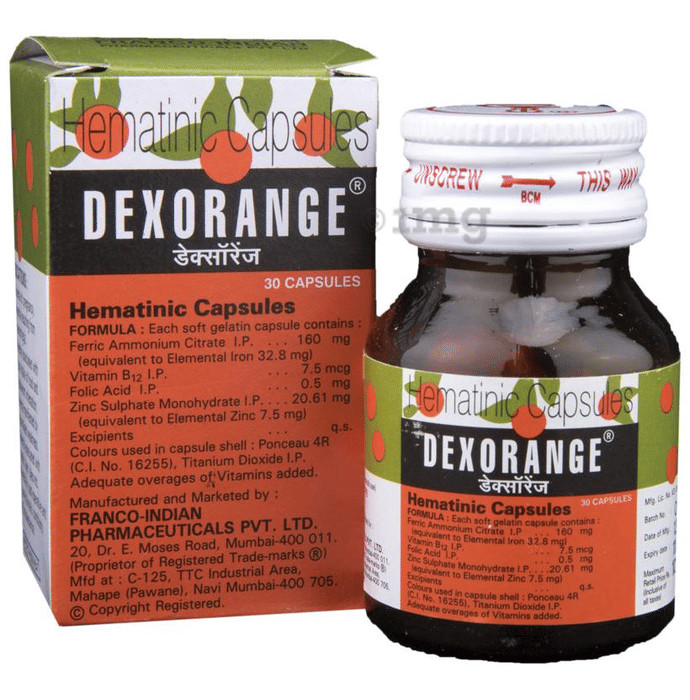 Dexorange for generalized weakness 30 Multivitamin capsules