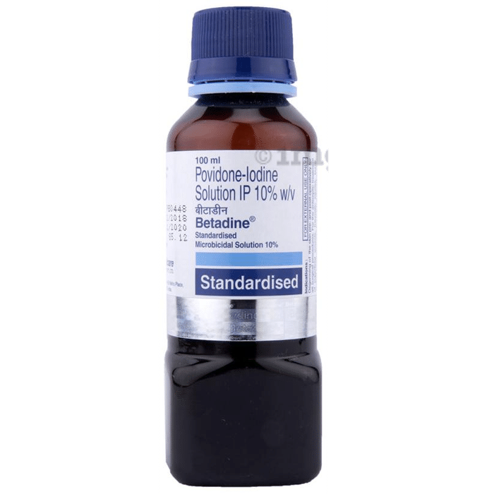 Betadine 10% Solution 100ml Antiseptic & Disinfectant agent for First Aid Use