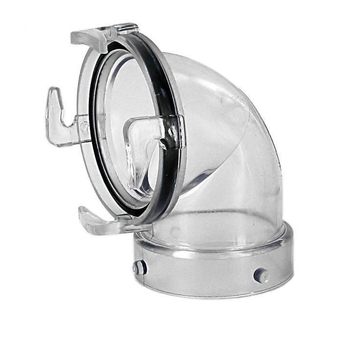 American Motorhome RV Clear View Sewer Hose 90 Adapter t1023