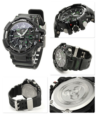 Pre-owned Casio G-shock Gw-a1100-1a3jf Sky Cockpit Solar Radio Men Watch Gw-a1100-1a3