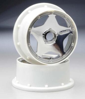 NEW HPI Baja 5B Super Star Wheel Shiny Chrome 120x60mm (2) 3224