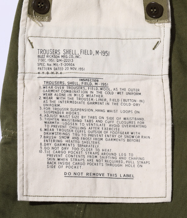Pre-owned Buzz Rickson's Br41962 Trousers Shell Field M-1951 Recommend Men Japan In Multicolor