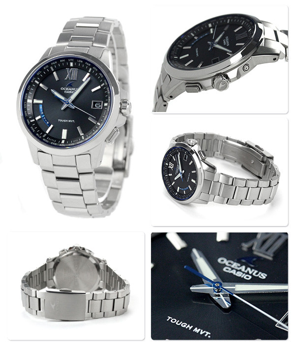 Pre-owned Casio Oceanus Ocw-t150-1ajf Classic Radio Solar Men Watch Japan Ocw-t150-1a