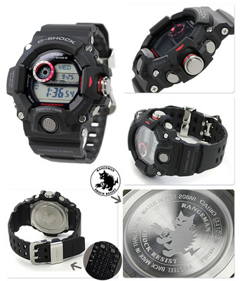 Pre-owned Casio G-shock Gw-9400j-1jf Master Of Rangeman Triple Sensor Ver.3 Gw-9400j-1