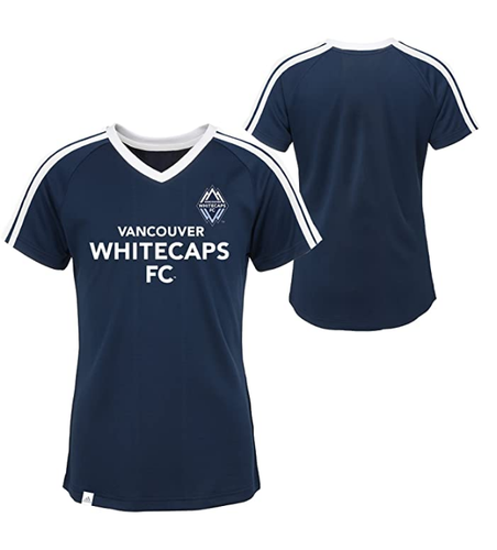 Молодежный клубный топ с короткими рукавами Adidas MLS для девочек (7–16 лет) Vancouver Whitecaps