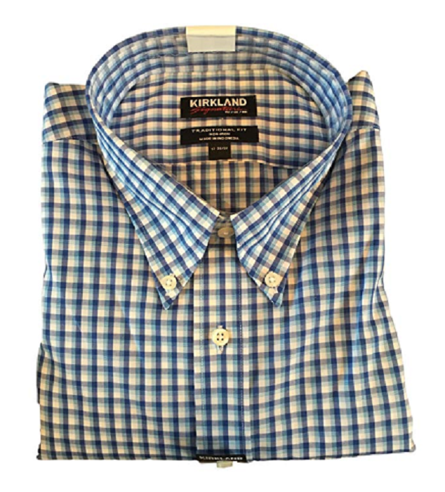 Kirkland Signature Men's Traditional Fit Non-Iron Dress Shirt