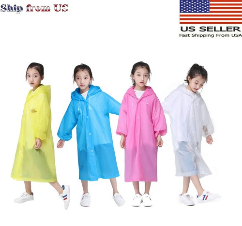 For Kids Hooded Raincoat Jacket Cape Camping