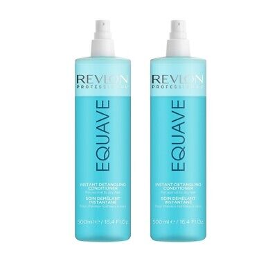 2x 500 ml REVLON EQUAVE HYDRO 2 PHASE KERATIN NUTRITIVE CONDITIONER 