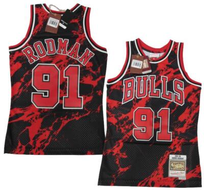 XL Mitchell＆Ness NBA JERSEY BULLS RODMAN MITCHELL & AND NESS M&N CHICAGO BULLS DENNIS RODMAN JERSEY