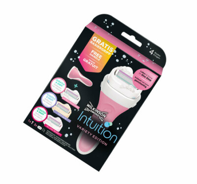 WILKINSON SWORD INTUITION VARIETY EDITION RASIER FÜR FRAUEN + 3 RASIERKLINGEN