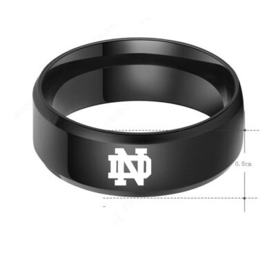 Notre Dame University Team Stainless Steel Rings Notedan Band Titanium Fans Gift