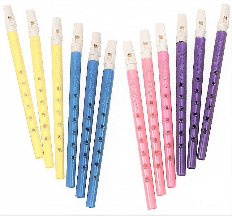 Plastic Flutes Assorted Colors (12 Pack) 11" eBay