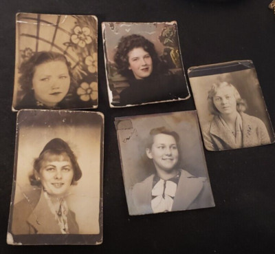 Pretty Ladies 1930's 1940 Irene Krieger Miniature Old Photos 5 READ